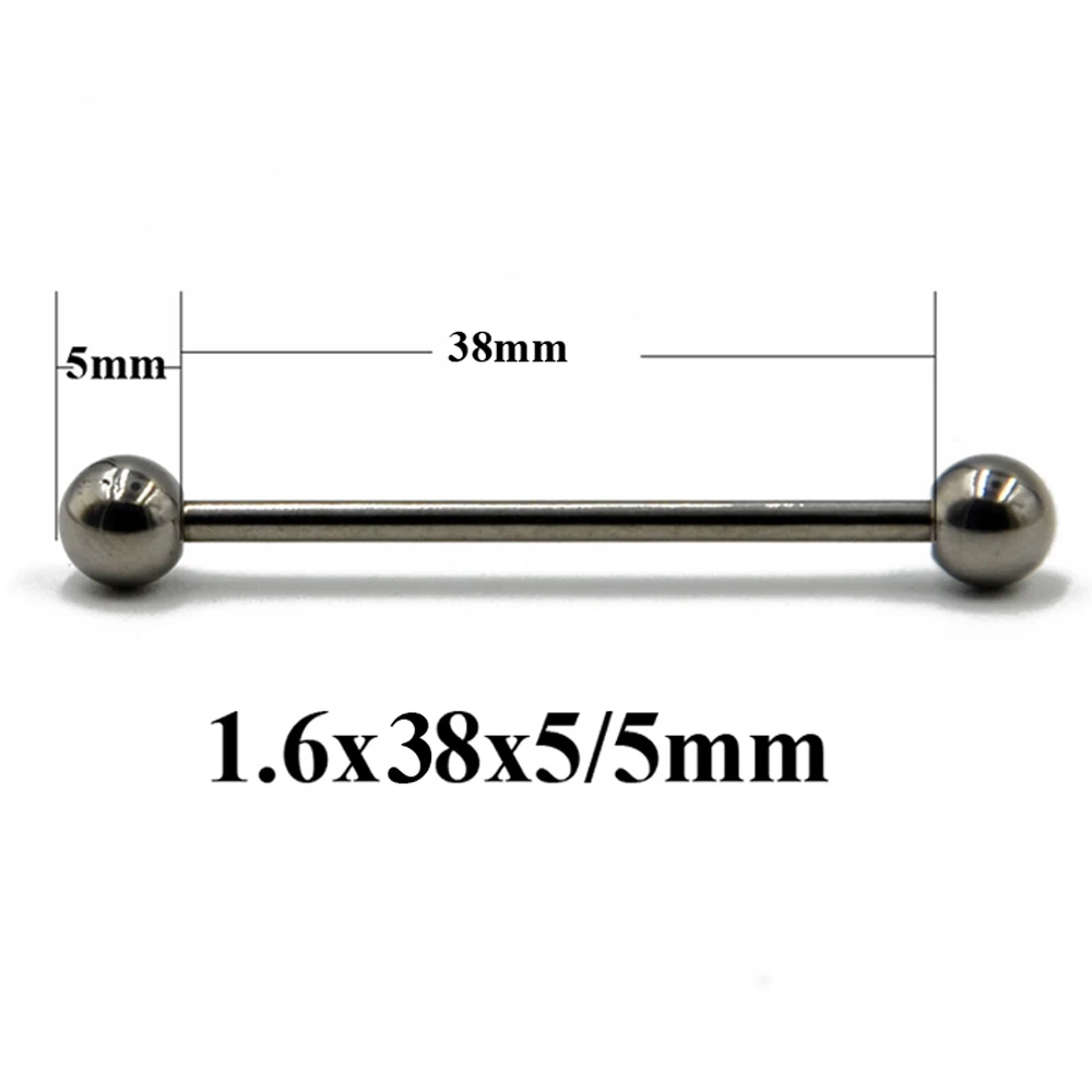 BOG-1PC G23-Titanium, Промышленные Штанги, прямой пирсинг-штанга для языка, штанга для пирсинга, пирсинг, ювелирные изделия 14 г 16 г