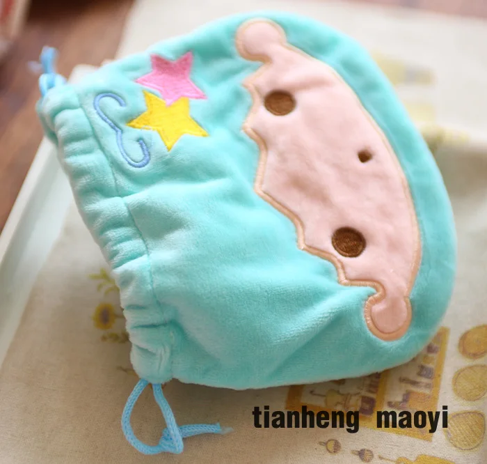 ЯПОНИЯ Sanrio в персонажи Little Twin Stars плисовое портмоне сумки на завязках Детский кошелек Twin Star сделать Kawaii сумка для ключей, подарок для девочек
