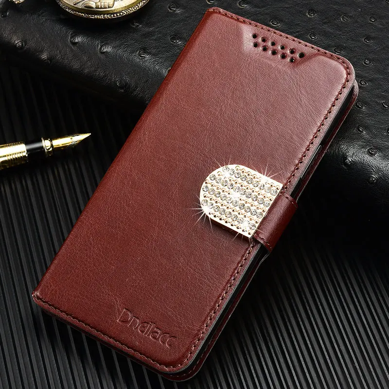 Dneilacc Роскошный деловой кожаный чехол-книжка с подставкой для Oukitel C3