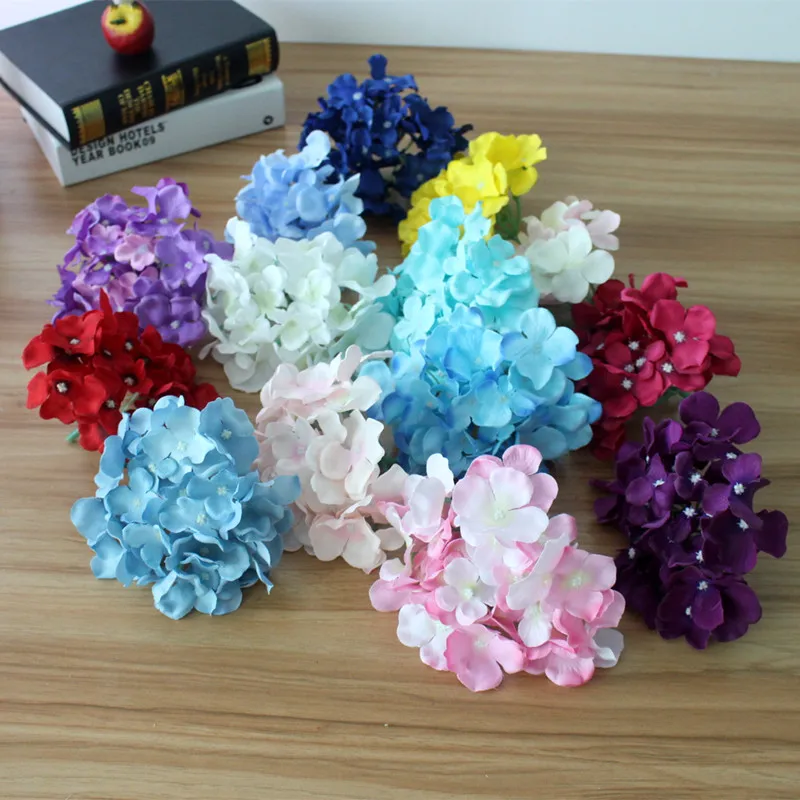 Искусственная Гортензия Шелковый цветок многоцветный декоративный сделай сам