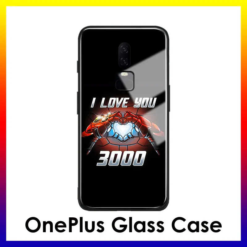 AE 1558 Iron Man marvel superhero smooth coque tempered glass soft silicone 1+7t pro phone case cover shell for OnePlus 6 6t 7 7T pro - Цвет: AE 1558