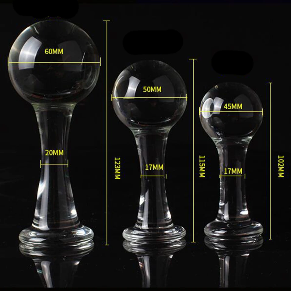 CamaTech большая Анальная пробка из стекла пирекс кристальная гладкая огромный