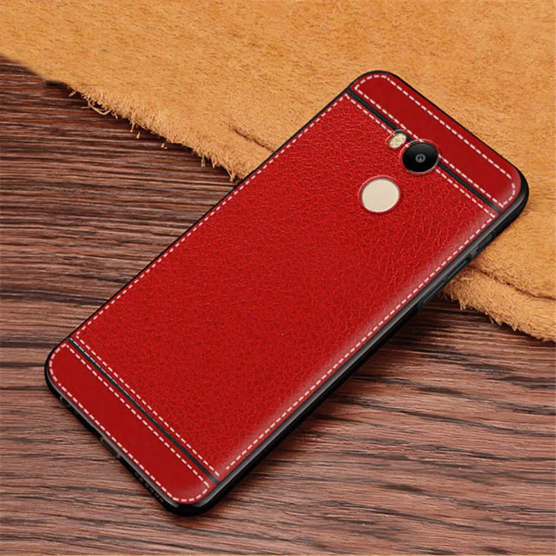 Чехол для Xiaomi Redmi 4 мягкий чехол из ТПУ с кожаной текстурой чехлы pro prime 4pro 5 0 дюйма