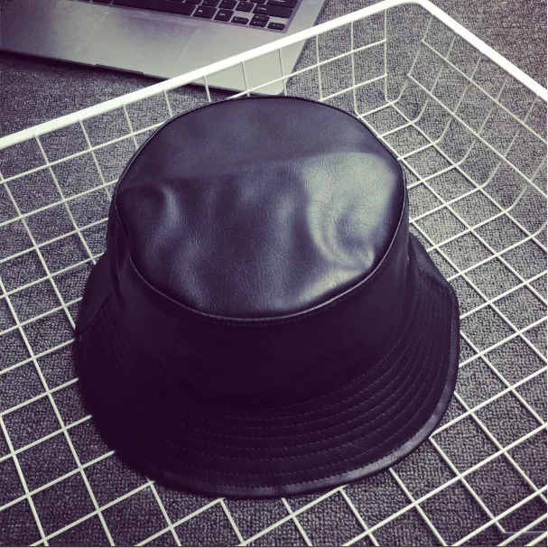 Мужская и женская панама Minhui модная Панама из искусственной кожи в стиле хип-хоп