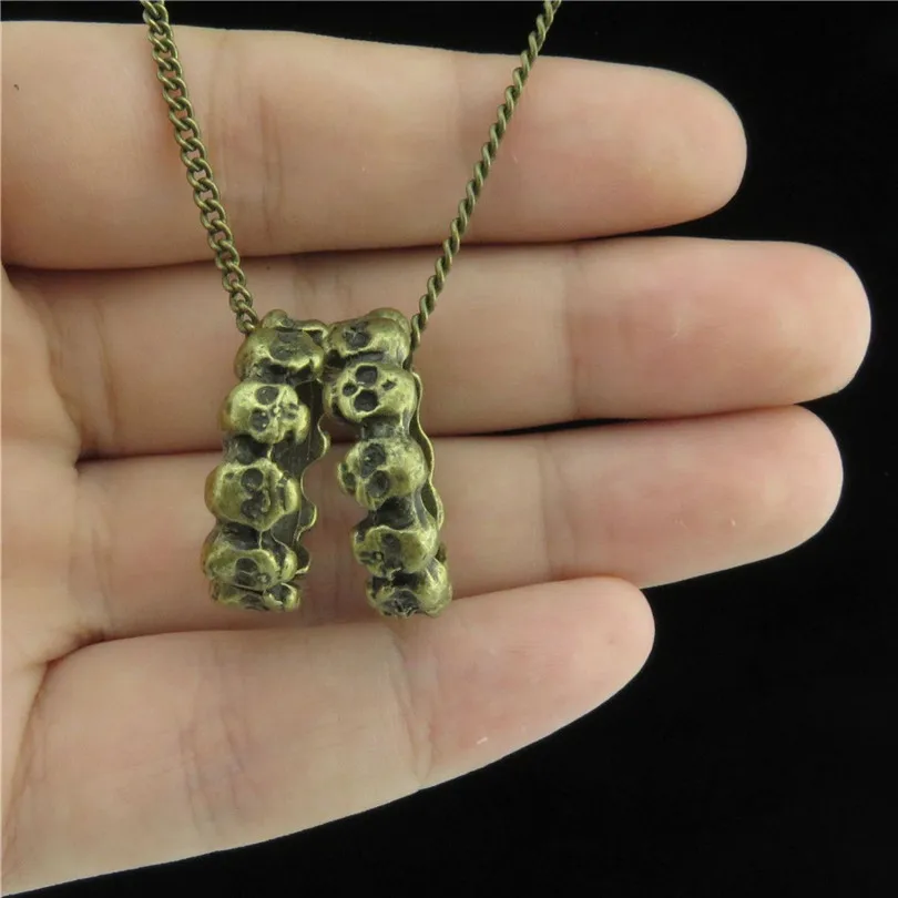 GLOWCAT Q2A52 металлические злые Крылья Череп Скелет музыкальные ноты кулон ожерелья