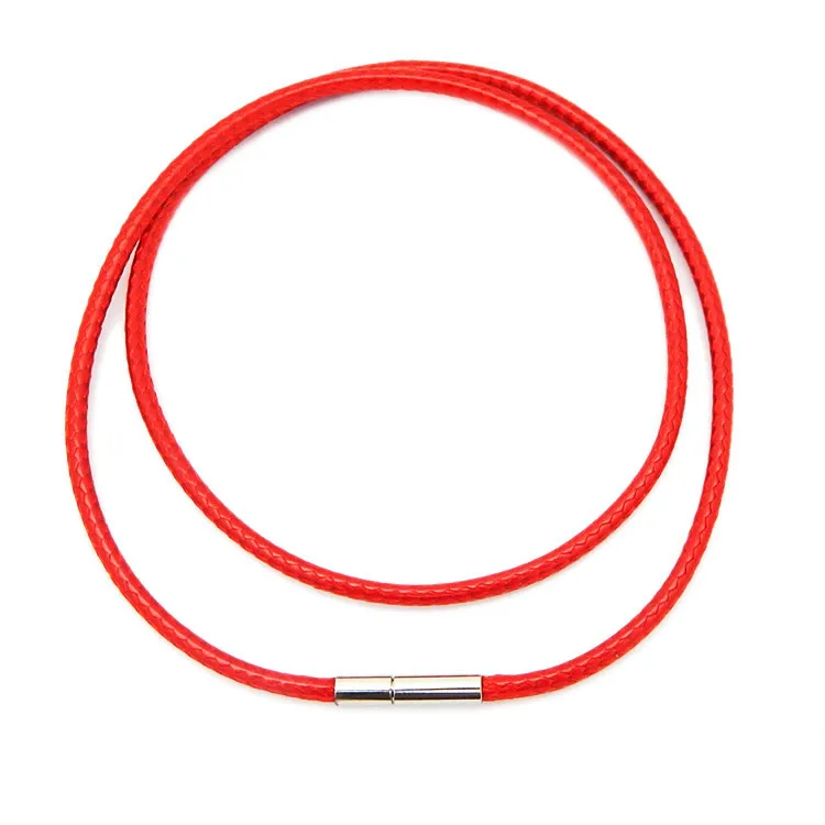 Ожерелье из вощеной веревки BASEHOME 1 0/1 5/2 0 мм черный и красный кожаный шнур цепочка