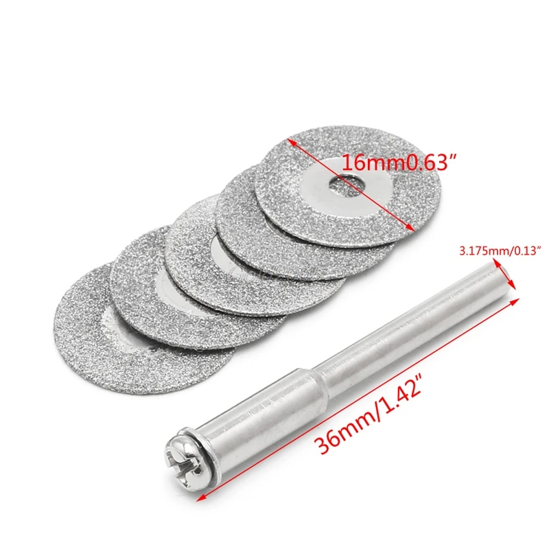 

5pcs 16mm-50mm Diamonte Cutting Discs & Drill Bit Shank For Rotary Tool Blade G05 Whosale&DropShip