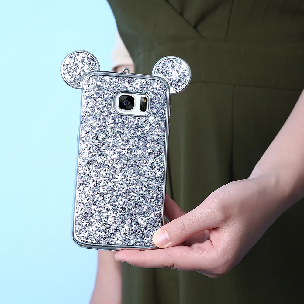 Корпус для KISSCASE Samsung Galaxy S8 Plus S6 S7 Edge Mickey Mouse Плакировочная рамка edge |