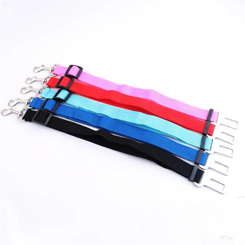 5 Colors Nylon Seat Belts for Small Dogs Solid Harness on Car Long Rope Keep Dog Safe Fashion Collars QYS002 | Дом и сад