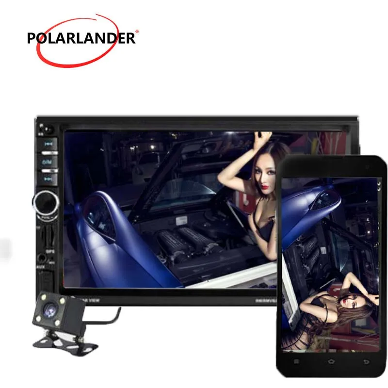 2 Din Автомагнитолы 7''Touch экранный проигрыватель + сзади Камера Bluetooth зеркало с
