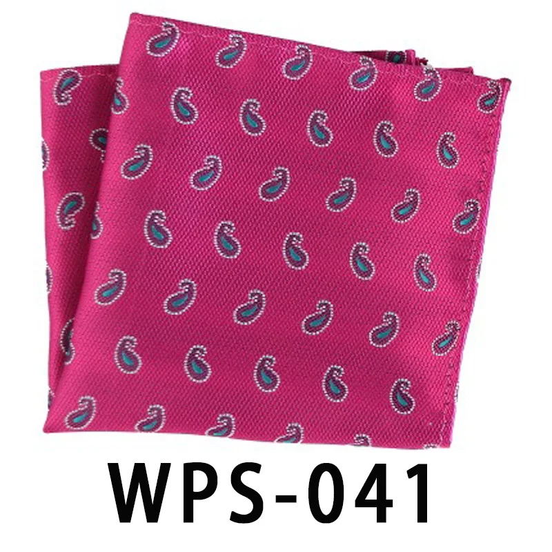 WPS-41 Новые дизайнерские популярные 25X25 см большой платок человек, узор «огурцы» цветочный узор в горошек нагрудный платок Для мужчин Повседневное Платки для Для мужчин костюм - Цвет: WPS-41