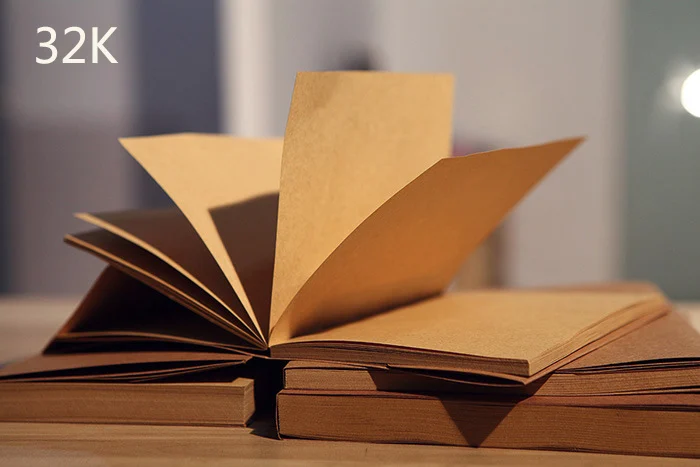 Мягкая бумага записная книжка пустой Блокнот Книга в винтажном стиле, мягкая, выгодно отличается от обычных однотонных вещей ежедневные заметки из крафт-бумаги журнал записные книжки - Цвет: 32K Kraft paper