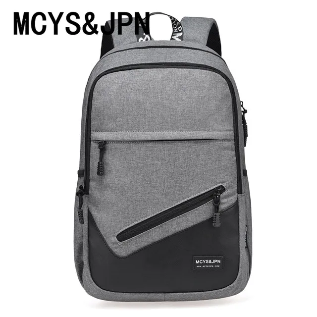 MCYS & JPN Моды для Мужчин Холст Рюкзак Мешок Школы Для Мальчиков Подростков