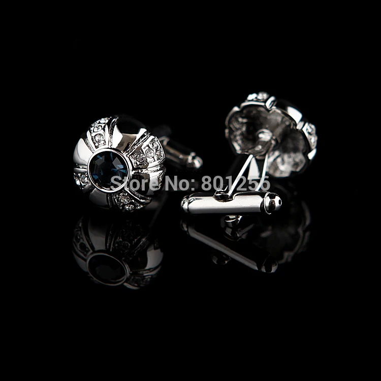 Мужские Запонки с кристаллами iGame дизайнерские запонки из меди цвета морского