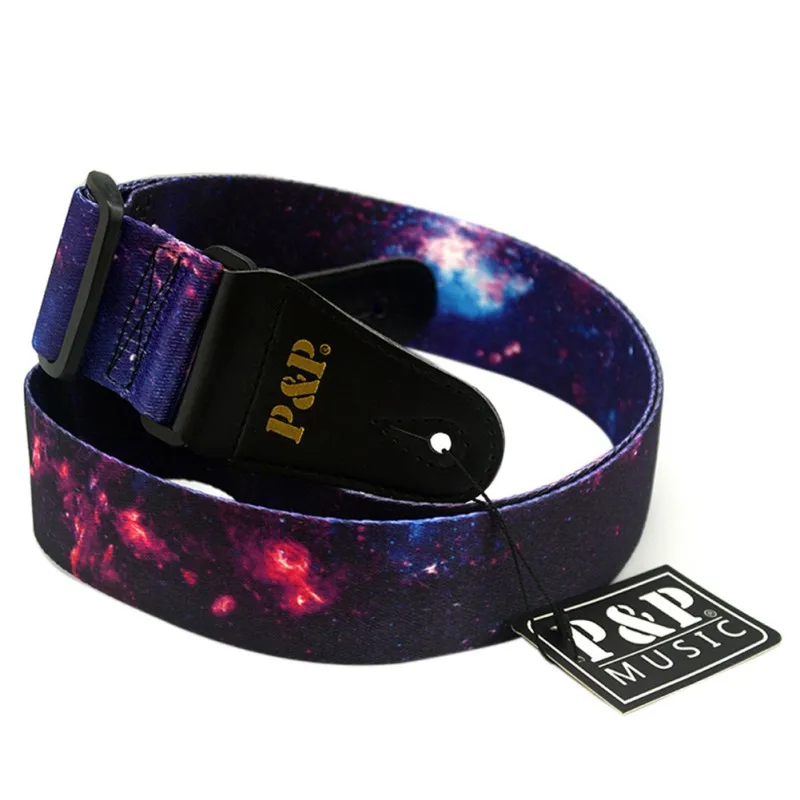 Акустический ремень для гитары напечатанный регулируемый пояс из полиэстера