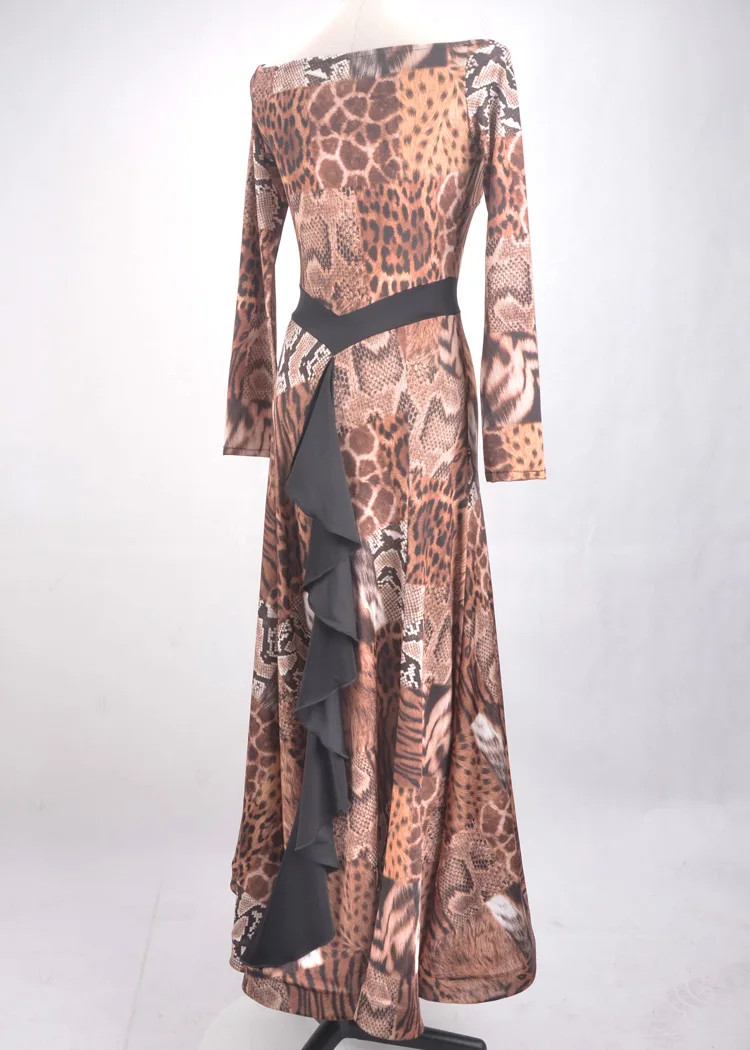 New Leopard ballroom dance competition dress dance ballroom waltz dresses standard dance dress women ballroom dress