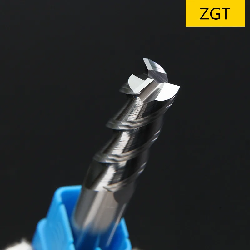 ZGT Cnc Milling Tools Milling Cutter HRC50 3 Flute Aluminum Copper Wood Metal Cutter Carbide End Mill 1mm 2mm 3mm 4mm 5mm 6mm