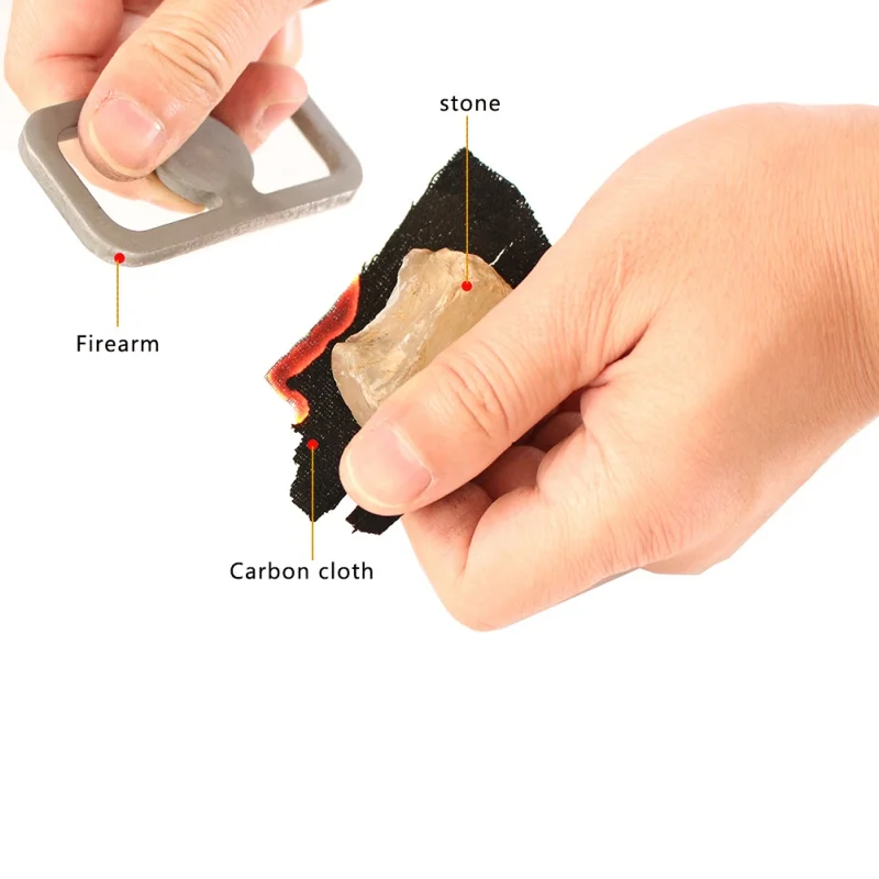 

Outdoor Tool Emergency Fast Quick Fire Starter Flint Match Metal Lighter Camping Hiking Instant Survival Durable Accessories