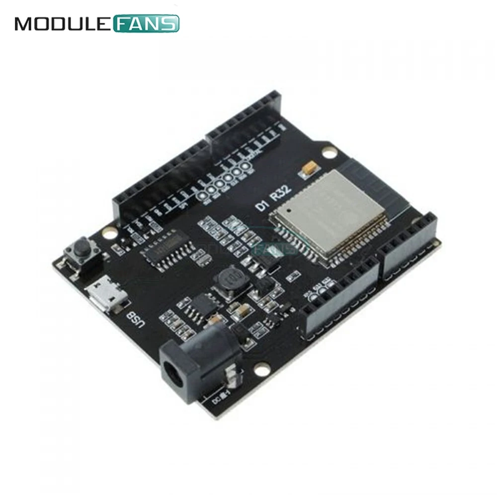 Макетная плата CH340 WeMos D1 R32 Mini ESP32 WIFI Bluetooth для Arduino UNO R3 с адаптером Type B/Micro