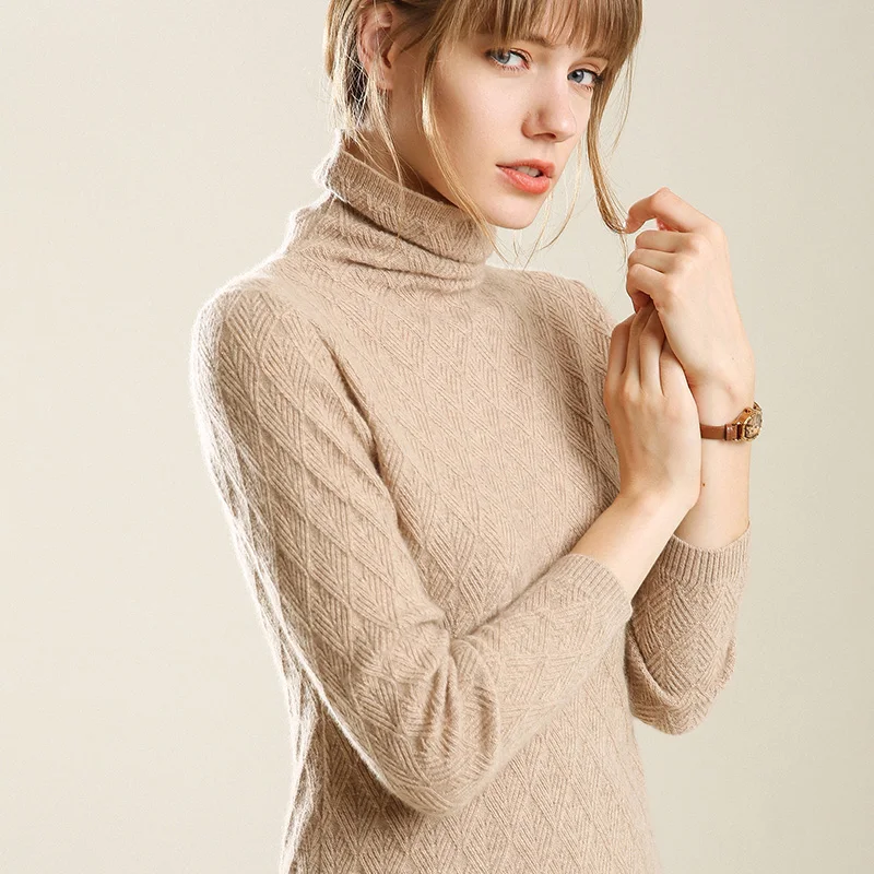 2020 Cashmere Turtleneck Sweaters and Pullovers for Women Warm Fluffy Autumn Winter Jumper Female Brand Sweater | Женская одежда