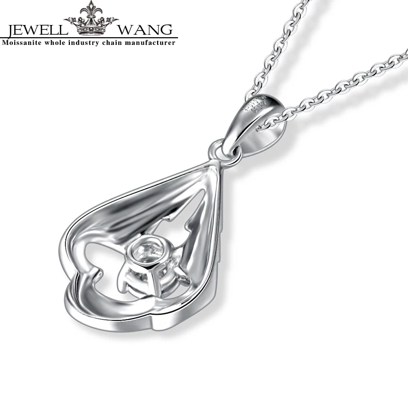Ювелирные подвески с бриллиантами для женщин 0.04CT 18K Белое Золото 0.3CT бриллиантовое ожерелье с эффектом бриллиантов блестящая подвеска подарки хорошее ювелирное изделие