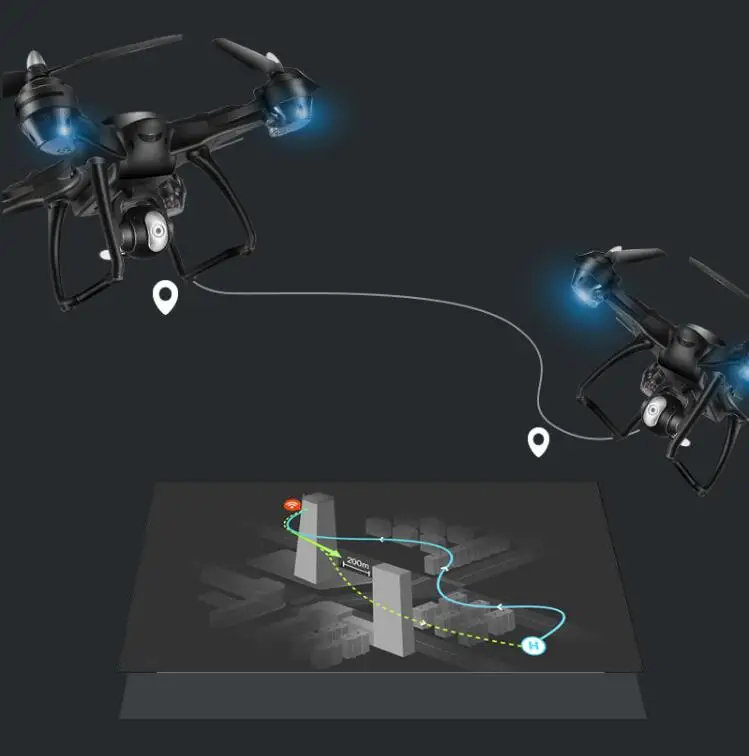 Большой GPS Helicoper 50 см 500 м 4K 1080P камера умная низкая мощность возврат Follow Me WIFI FPV RC