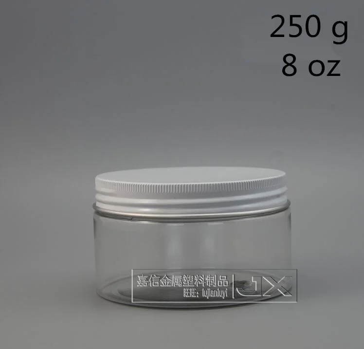 250ml white lid(10) 10 шт. 8 унций 16 унций прозрачный пластиковый флакон конфеты печенье мед пустой контейнер для упаковки еды банк - Цвет: 250ml white lid(10)