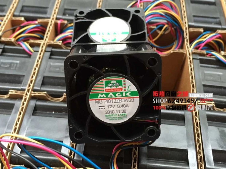 

The new MAGIC MGT4012ZB-W28 4028 12V 0.40A 4CM 40 * 40 * 28mm cooling fan