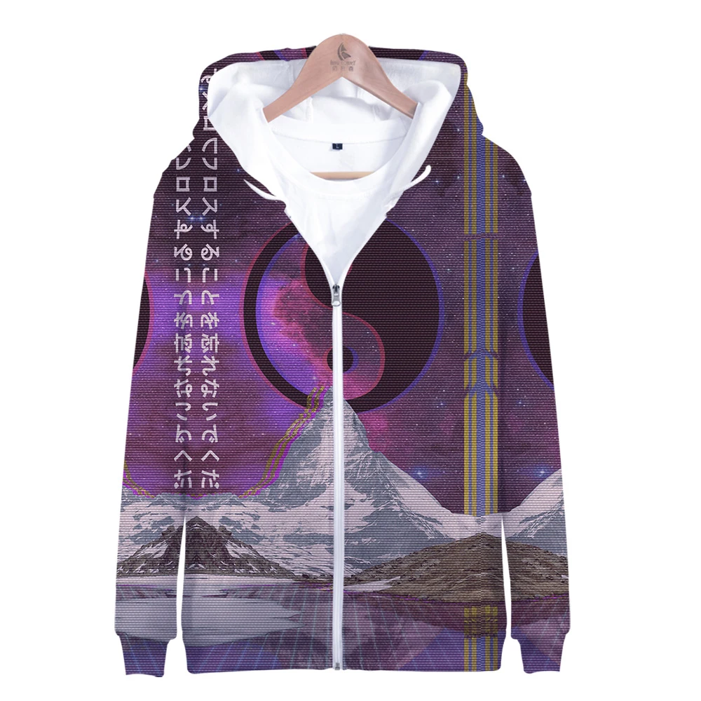 

Vaporwave 3D Printed Zipper Hoodies Women/Men Fashion Long Sleeve Hooded Sweatshirt Hot Sale Casual Streetwear Clothes 2019