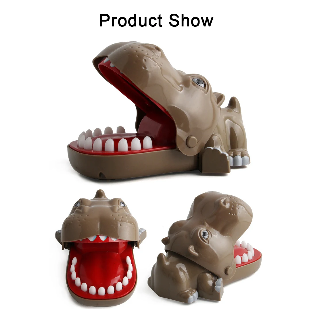 Рот дантиста кусает за палец игрушка большие бегемоты игры игрушки дети смешные