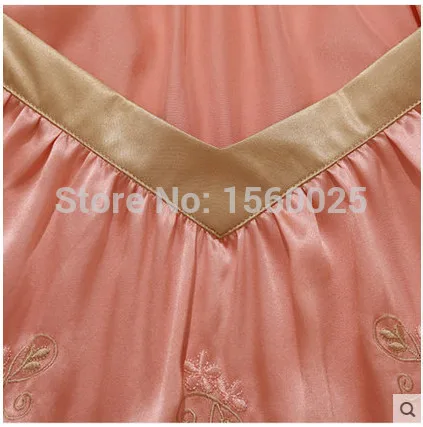 Брендовая шелковая ночная рубашка с коротким рукавом женская одежда для сна из