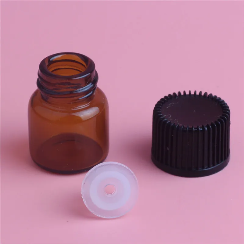 Флакон для эфирного масла янтарного цвета 100 шт 15x26 мм (2 мл) с редуктором отверстия