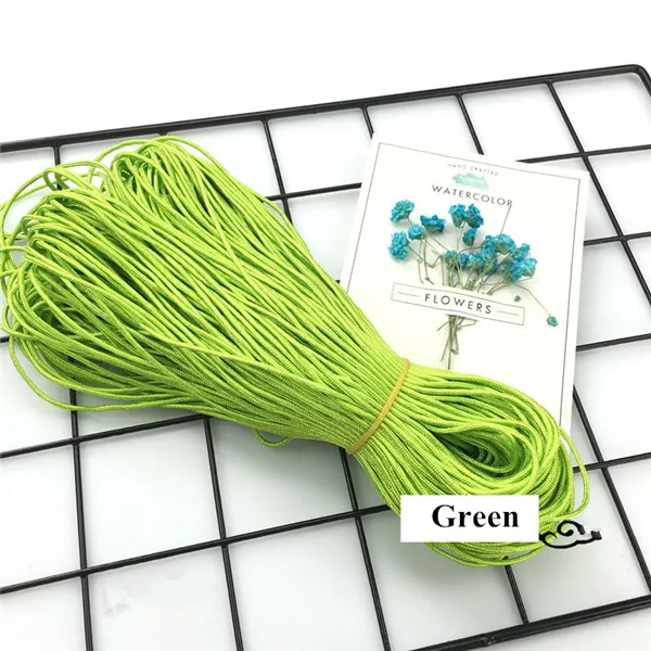 GREEN Высокое качество 2 мм плетеная нейлоновая веревка полипропиленовая веревка занавес аксессуары для жалюзи DIY аксессуар 15 цветов 90-100 м - Цвет: GREEN