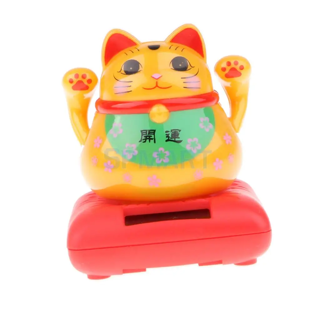 Японская удача Солнечная кошка игрушка с надписью Lucky развевающаяся рука украшения "Кошки" столешница настольная