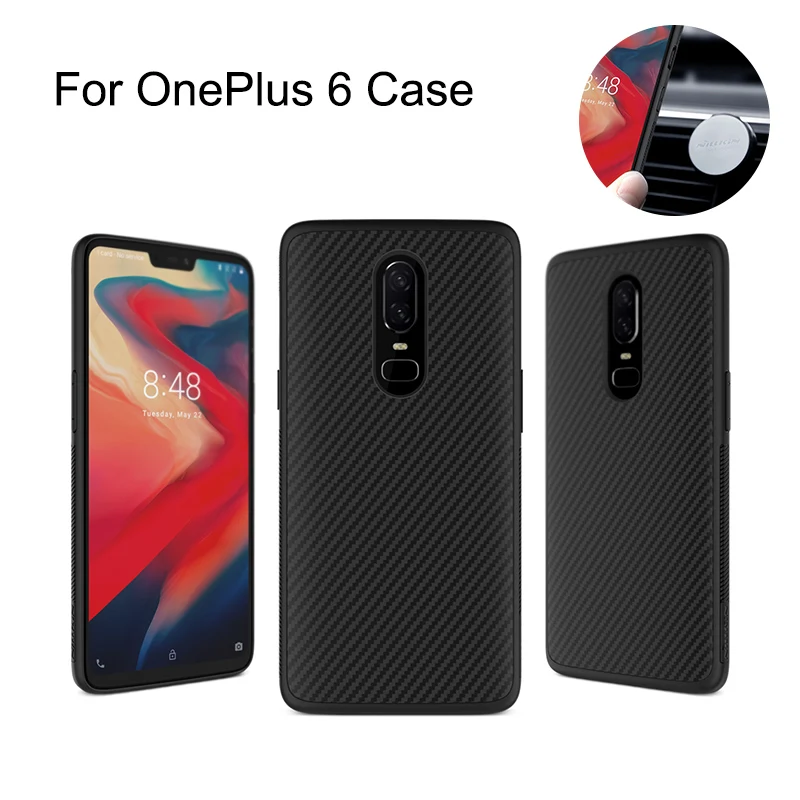 Nillkin синтетическая углеродная ПП Пластиковая Задняя крышка для one plus 6 Чехол 28