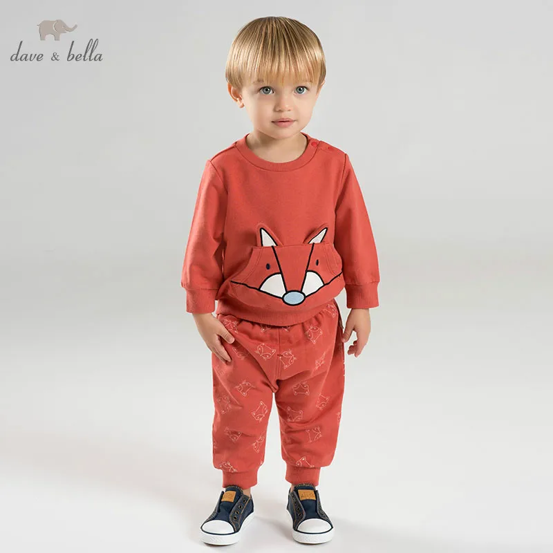 DBA9543 dave bella/весенние модные комплекты для маленьких мальчиков - Цена: 