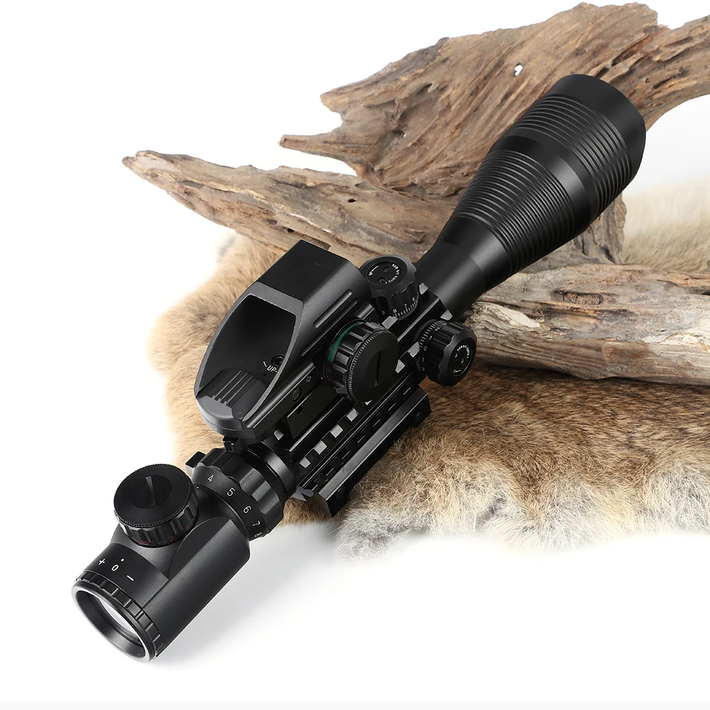Ohhunt 4-12X50 красный зеленый с подсветкой дальномер Сетка прицел голографический 4 Сетка прицел красный лазер Охота комбо прицелы