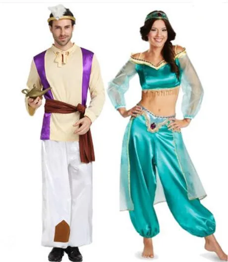Костюм Аладдина для Хэллоуина костюмы принцессы жасмин взрослых мужчин и женщин