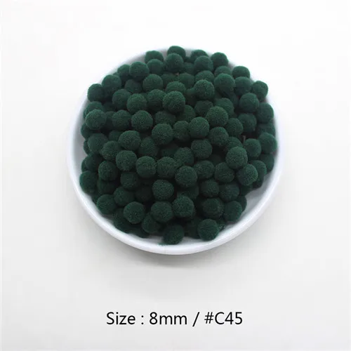 color 45 600 шт помпон 8 мм Мягкие помпоны Пушистый Плюшевый помпон помпоны шарики пушистые игрушки для рукоделия украшения дома Швейные принадлежности аксессуары - Цвет: color 45