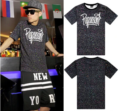 New Arrival 2014 REPRESENT Hip-pop Soft Cotton O-Neck Fashion Colours Wave Point Popular Short Sleeve Man T-shirt Size S - L | Мужская