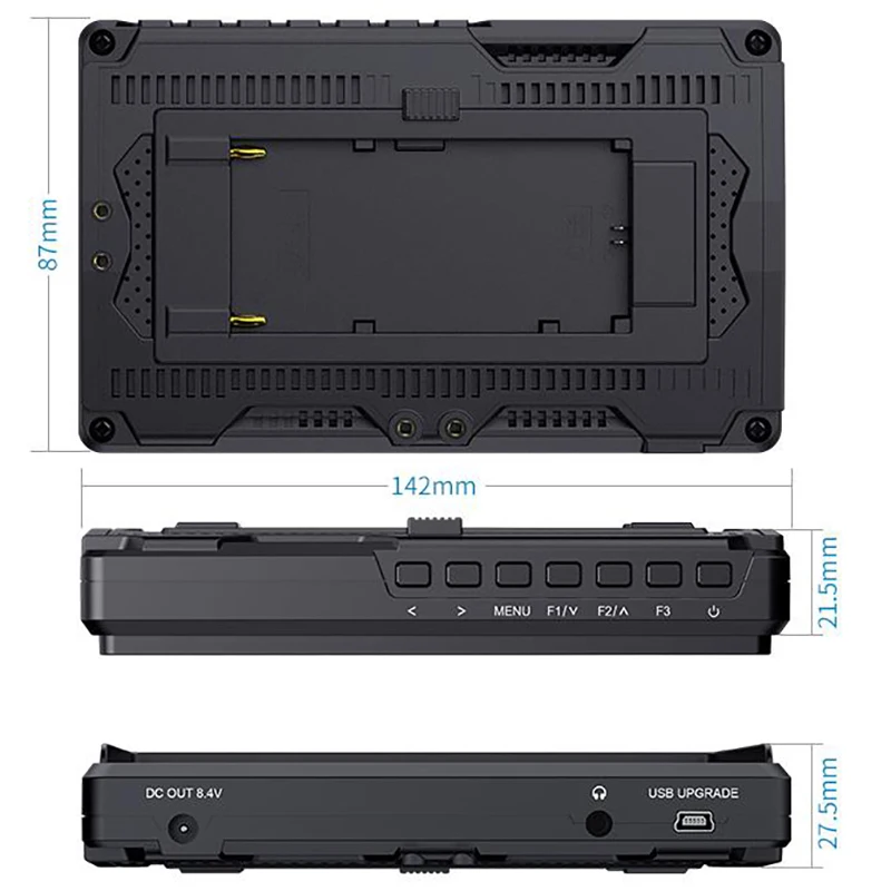 FEELWORLD FW568 5.5 inch 4K On Camera Field DSLR Monitor Small Full HD 1920x1080 IPS Video Focus Assist HDMI Include Tilt Arm |