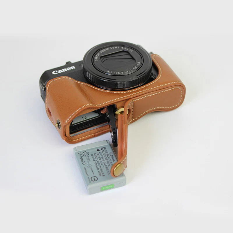 Чехол из натуральной воловьей кожи для камеры Canon G7 X MarkII G7X2 II G7XM2|Сумки