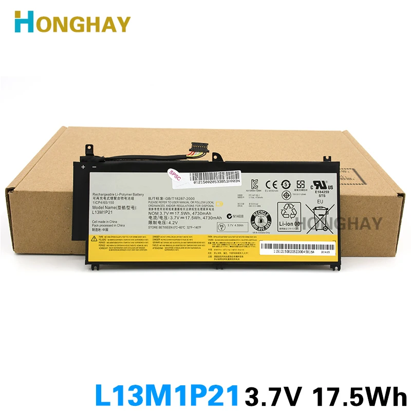 Оригинальный планшетный аккумулятор Honghay L13M1P21 для Lenovo Miix 2 8-дюймовый ПК L13L1P21 3 7 В 17