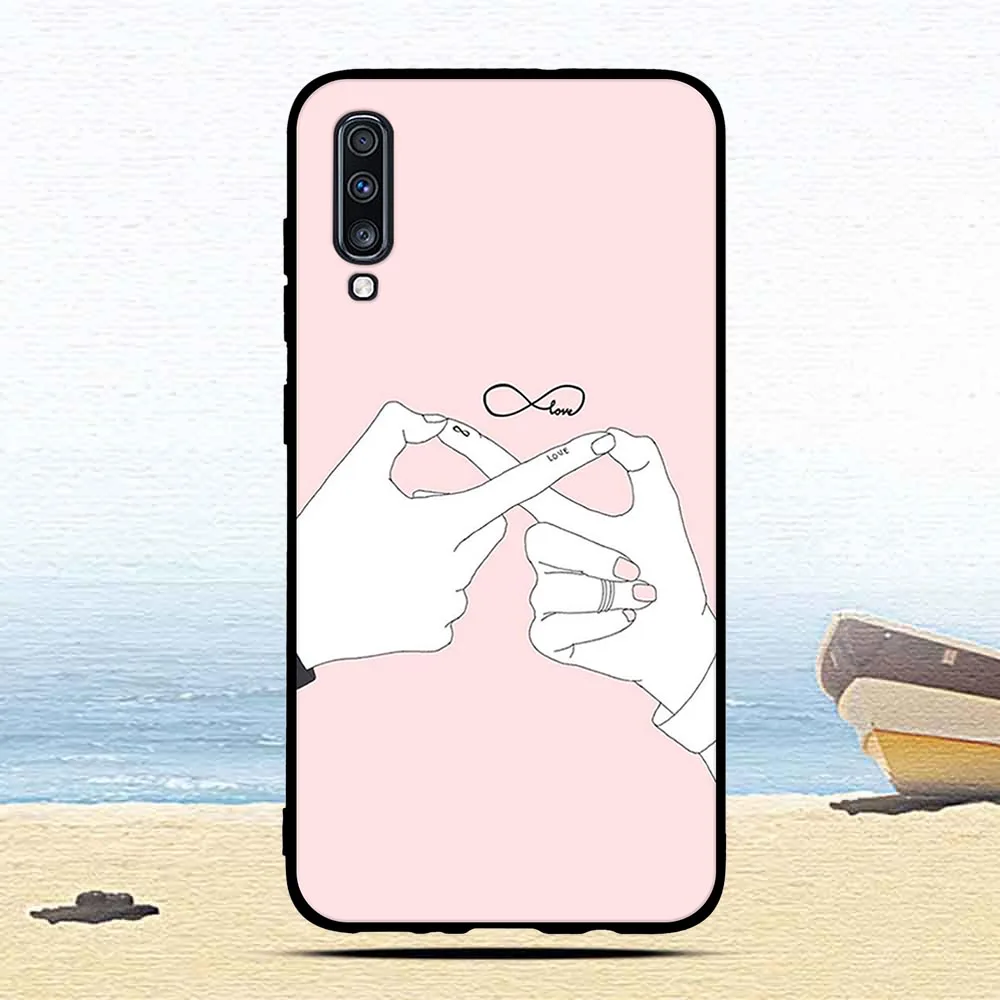 Роскошный чехол для samsung Galaxy A70 A 70 животное, мультяшная кошка Узорчатая задняя крышка для мобильного телефона защитные чехлы Fundas Coque