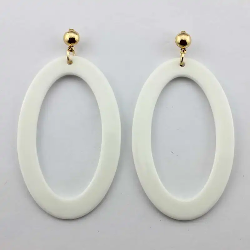 Большие акриловые овальные полые серьги ZWPON модные ювелирные изделия полимерные
