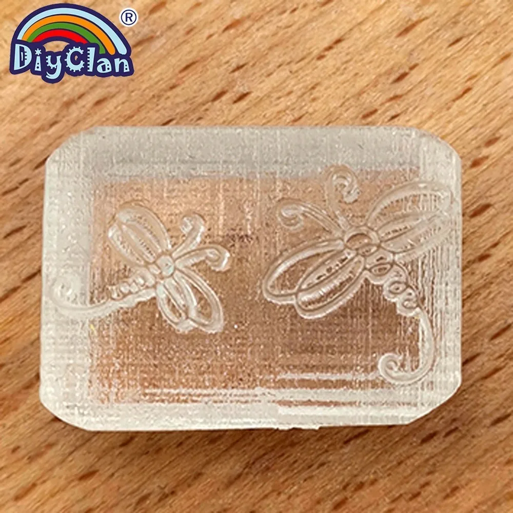 Стрекоза мыло штамп настроить Плесень Мини Diy логотип узоры ручной работы органическое мыло делая инструменты акриловые Главы Z0013HD