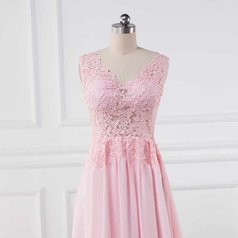 Шифоновые вечерние платья до пола с V образным вырезом и кружевом|evening dress|evening dress