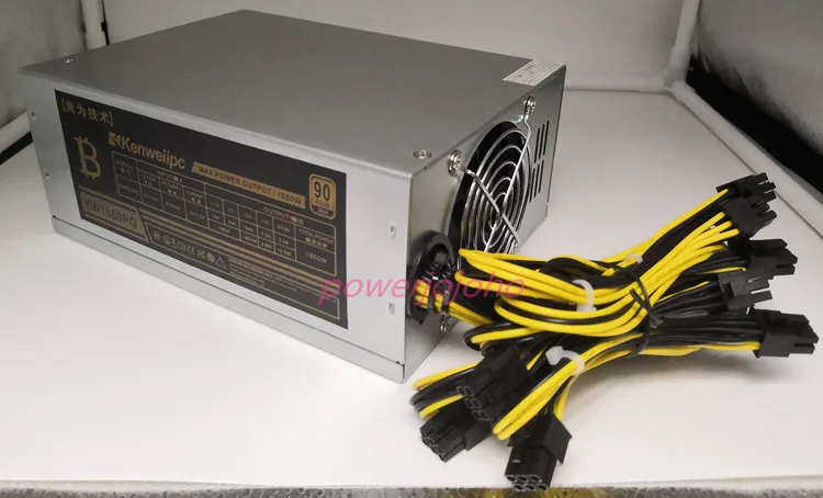 Высокоэффективный блок питания 1800 Вт 6PIN* 10 с поддержкой antminer S9 T9 A7 D3 L3 BTC для горнодобывающей машины с 2 вентиляторами