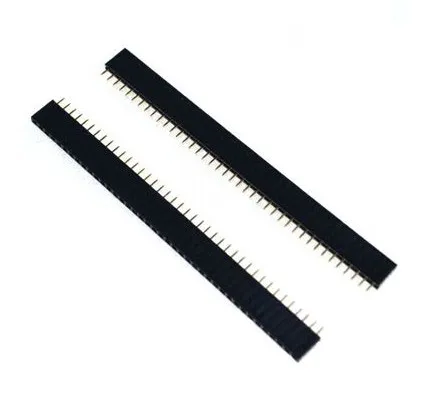 100 шт. 2 54 мм 40 Pin прямой женский однорядные контактный разъем полосы PCB
