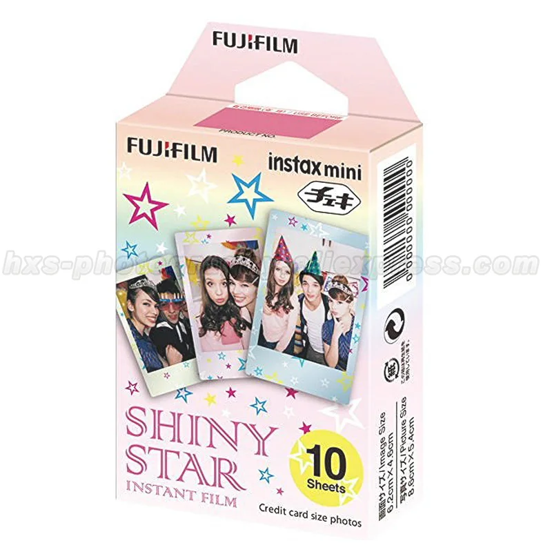 Genuine Fuji Fujifilm Instax Mini Instant Film Shiny Star 10pcs For 9 8 7s 70 50s 50i 90 25 Cameras Share SP-1 SP-2 Printer | Электроника